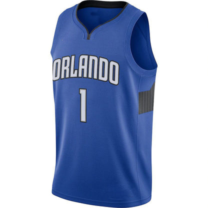 O.Magic #1 Jonathan Isaac Jordan Brand 2020-21 Swingman Jersey Statement Edition Blue Stitched American Basketball Jersey - Main View