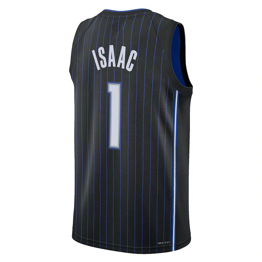 O.Magic #1 Jonathan Isaac 2021-22 Swingman Jersey Icon Edition Black Stitched American Basketball Jersey - Main View