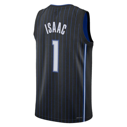 O.Magic #1 Jonathan Isaac 2021-22 Swingman Jersey Icon Edition Black Stitched American Basketball Jersey - Main View