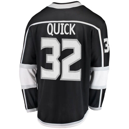 LA.Kings #32 Jonathan Quick Fanatics Branded Breakaway Player Jersey Black Stitched American Hockey Jerseys - Main View