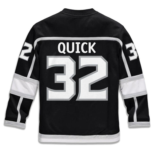 LA.Kings #32 Jonathan Quick Fanatics Branded Replica Player Jersey Black Stitched American Hockey Jerseys - Main View