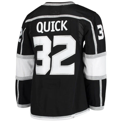 LA.Kings #32 Jonathan Quick Home Authentic Pro Player Jersey Black Stitched American Hockey Jerseys - Main View