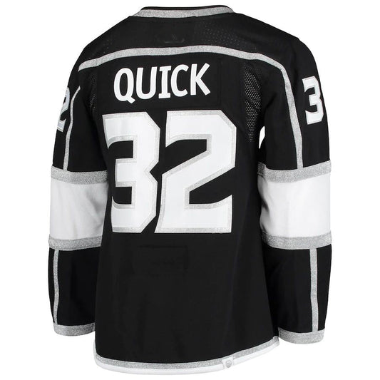 LA.Kings #32 Jonathan Quick Home Authentic Pro Player Jersey Black Stitched American Hockey Jerseys - Main View