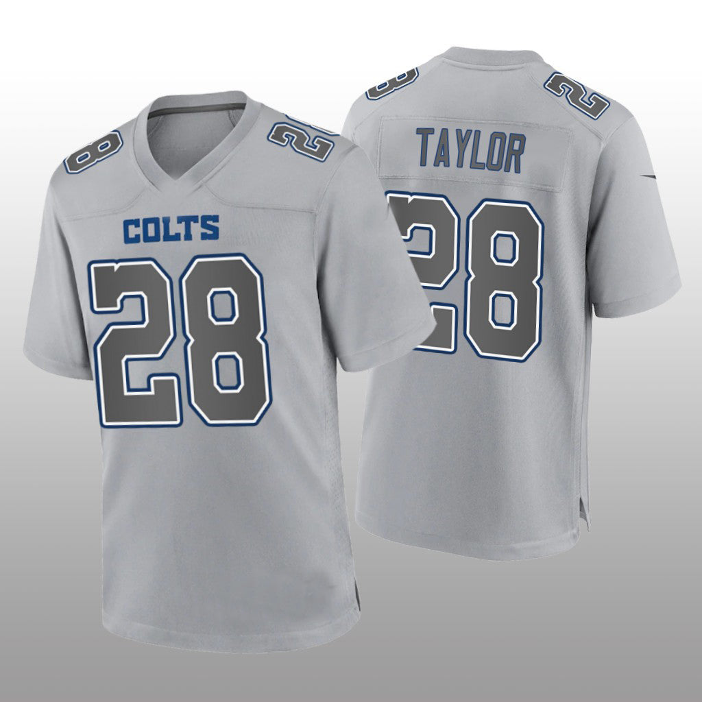IN.Colts #28 Jonathan Taylor Gray Game Atmosphere Jersey Stitched American Football Jerseys - Main View