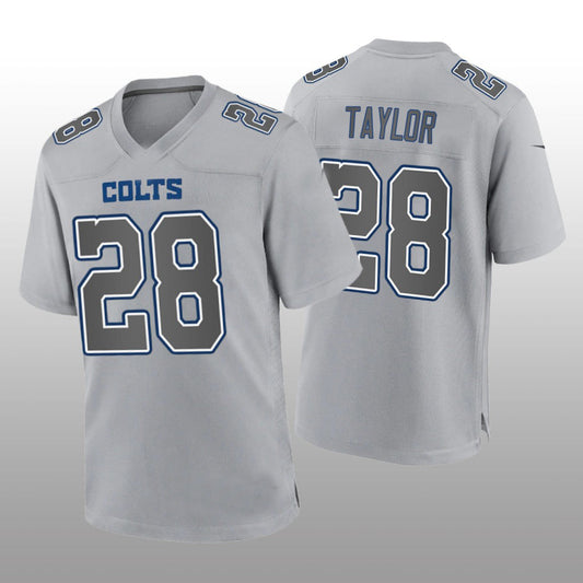 IN.Colts #28 Jonathan Taylor Gray Game Atmosphere Jersey Stitched American Football Jerseys - Main View