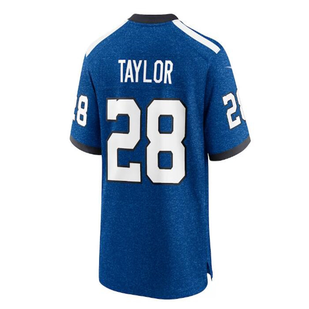 IN.Colts #28 Jonathan Taylor Indiana Nights Alternate Game Jersey - Royal Stitched American Football Jerseys - Main View