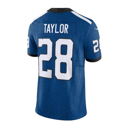 IN.Colts #28 Jonathan Taylor Indiana Nights Alternate Vapor F.U.S.E. Limited Jersey - Royal Stitched American Football Jerseys - Main View
