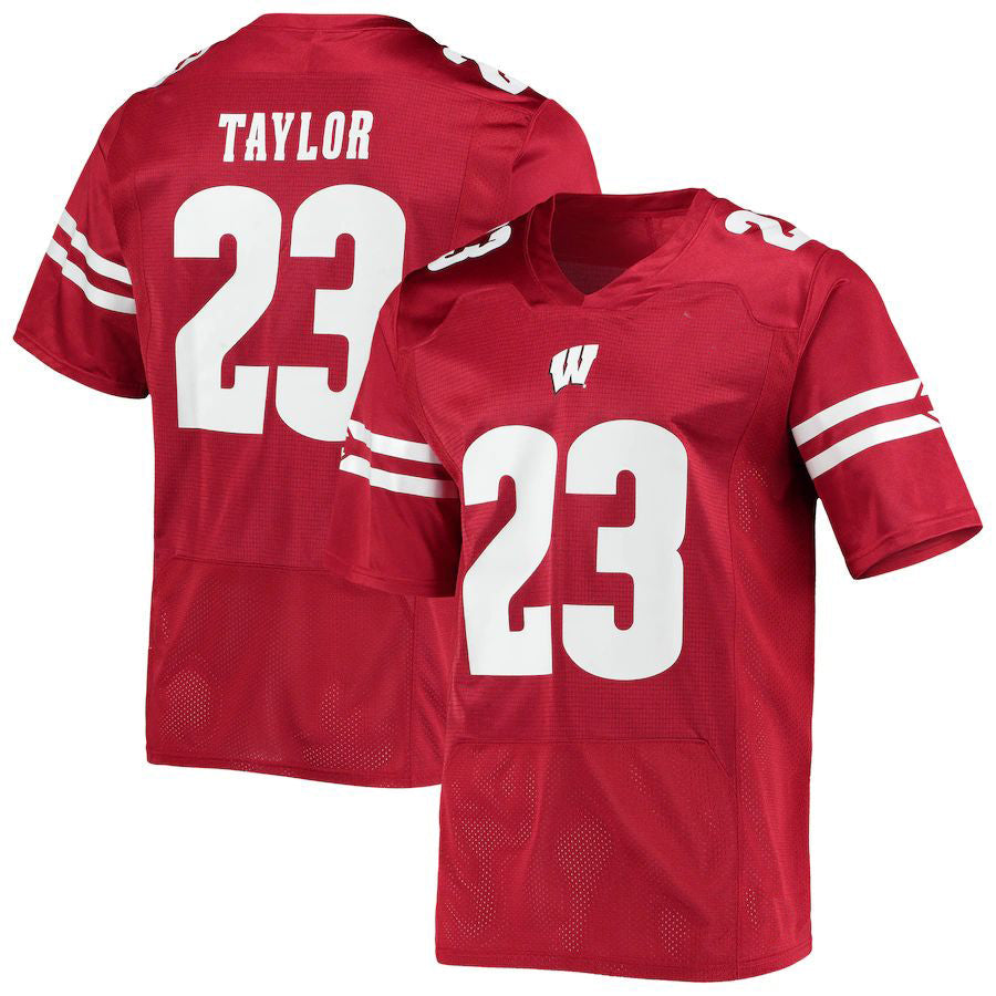 W.Badgers #23 Jonathan Taylor Under Armour Replica Alumni Jersey Red Stitched American College Jerseys - Main View