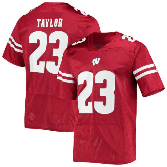 W.Badgers #23 Jonathan Taylor Under Armour Replica Alumni Jersey Red Stitched American College Jerseys - Main View