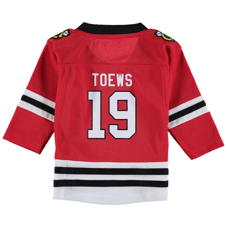 C.Blackhawks #19 Jonathan Toews Infant Replica Player Jersey Red Stitched American Hockey Jerseys - Main View