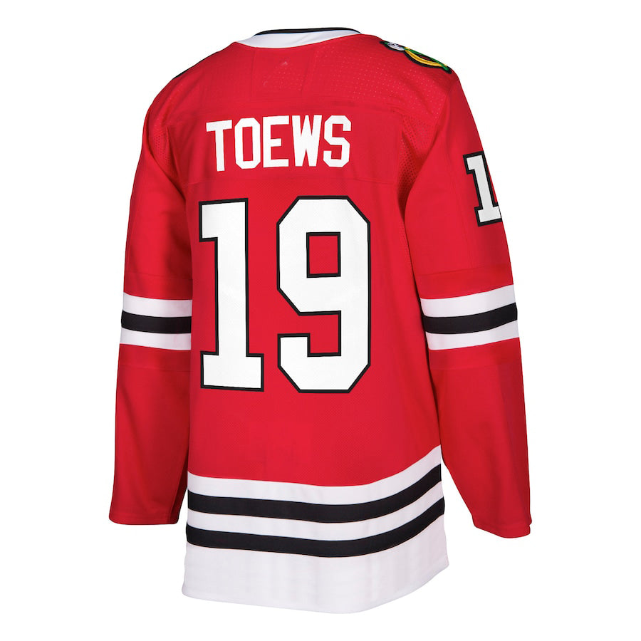 C.Blackhawks #19 Jonathan Toews Authentic Player Jersey Red Stitched American Hockey Jerseys - Main View