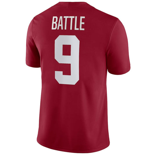 A.Crimson Tide #9 Jordan Battle NIL Replica Football Jersey Stitched American College Jerseys - Main View