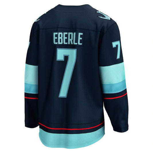 S.Kraken #7Jordan Eberle Fanatics Branded Home Premier Breakaway Player Jersey Stitched American Hockey Jerseys - Main View