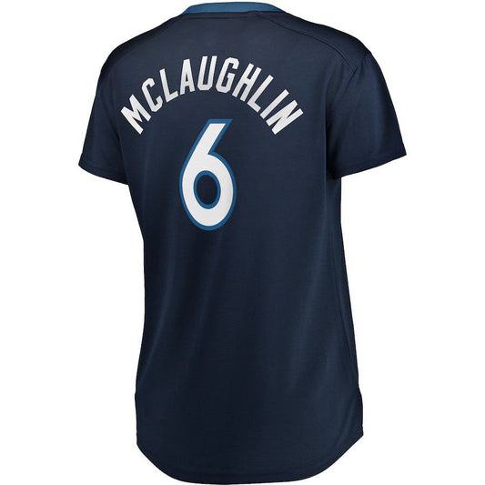 M.Timberwolves #6 Jordan McLaughlin Fanatics Branded Women's Fast Break Player Jersey Navy Stitched American Basketball Jersey - Main View