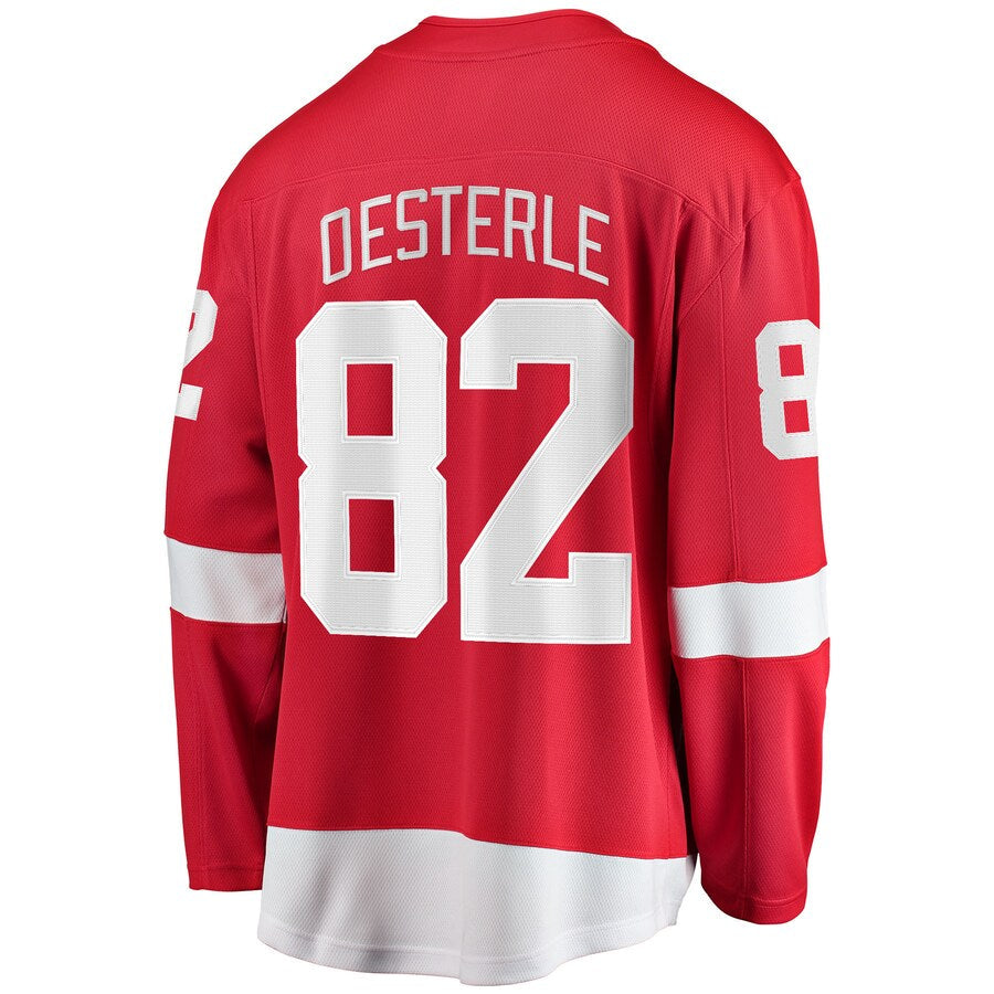 D.Red Wings #82 Jordan Oesterle Fanatics Branded Home Breakaway Player Jersey Red Stitched American Hockey Jerseys - Main View