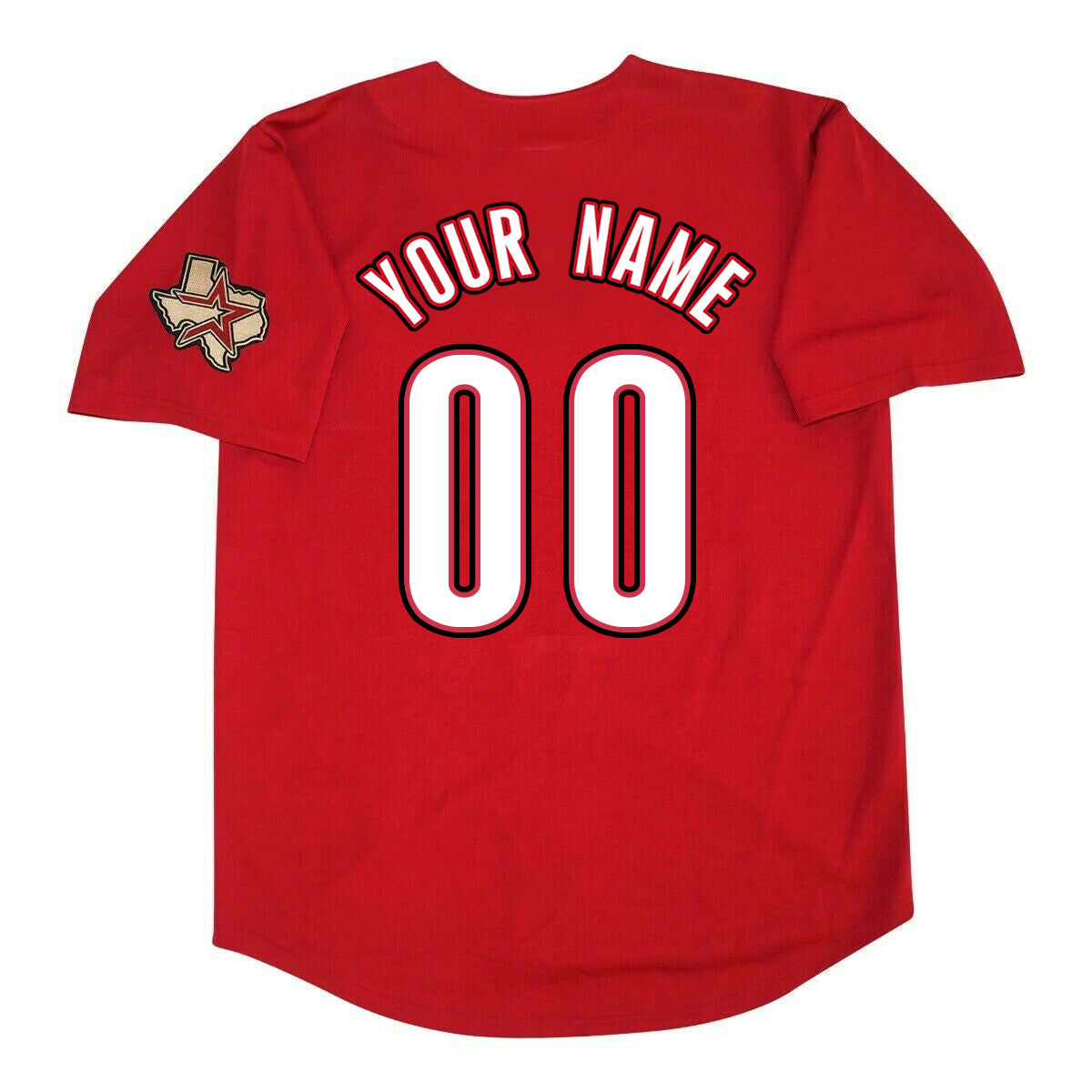 Custom Houston Astros 2012 Red Men's Jersey Stitched - Main View