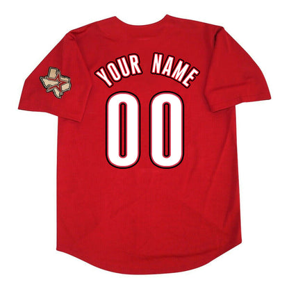 Custom Houston Astros 2012 Red Men's Jersey Stitched - Main View