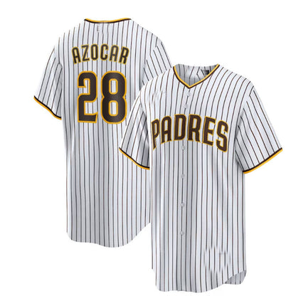 San Diego Padres #28 Jos¨¦ Azocar Home Replica Player Jersey - White Baseball Jerseys - Main View
