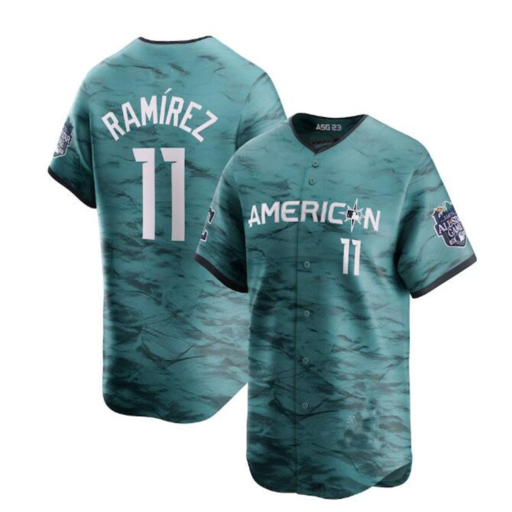 #11 Jose Ramirez American League 2023 All-Star Game Limited Player Jersey - Teal Baseball Jerseys - Main View