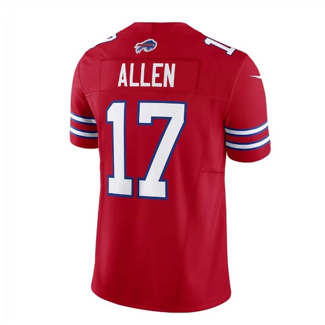 B.Bills #17 Josh Allen Red Vapor F.U.S.E. Limited Jersey – Home American Football Jerseys - Main View