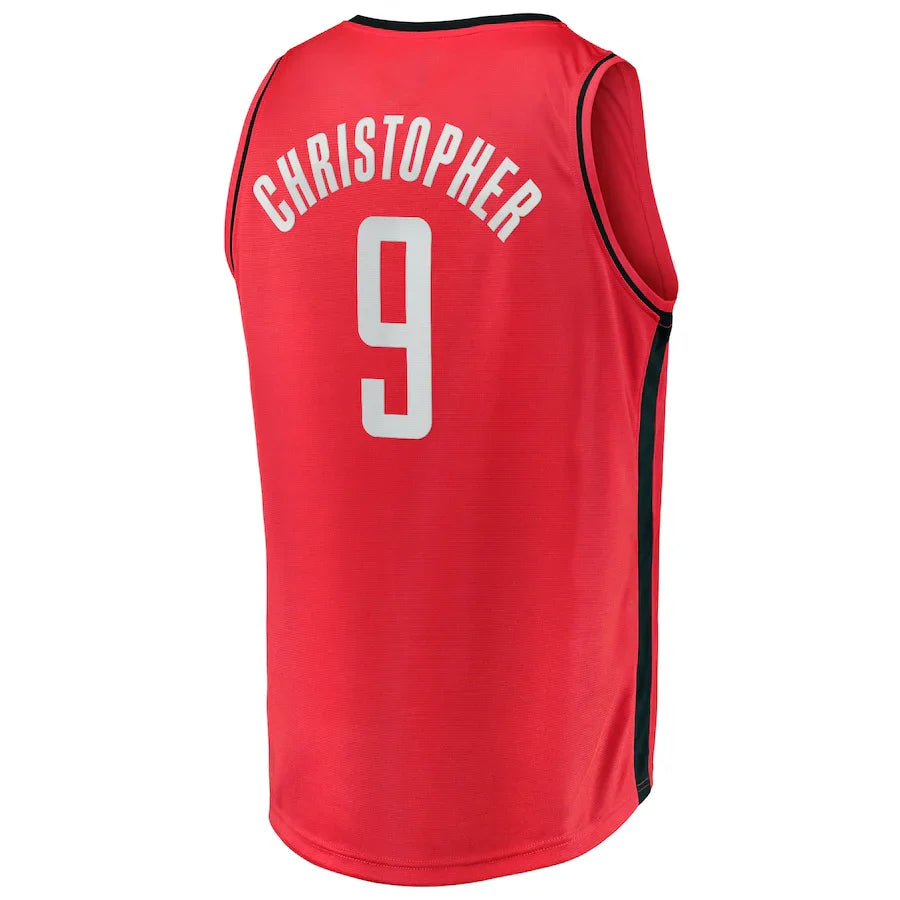 H.Rockets #9 Josh Christopher Fanatics Branded 2021-22 Fast Break Replica Jersey Icon Edition Red Stitched American Basketball Jersey - Main View