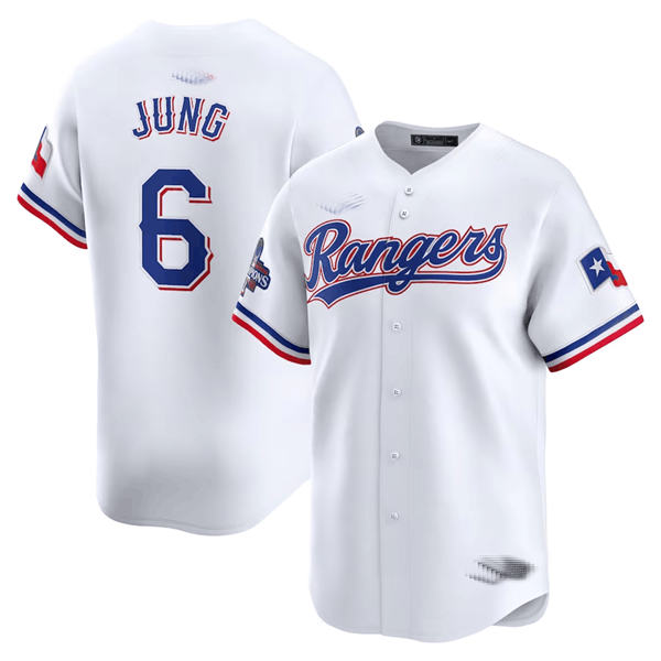 Josh Jung Texas Rangers Home 2023 World Series Champions Limited Jersey - White - Main View