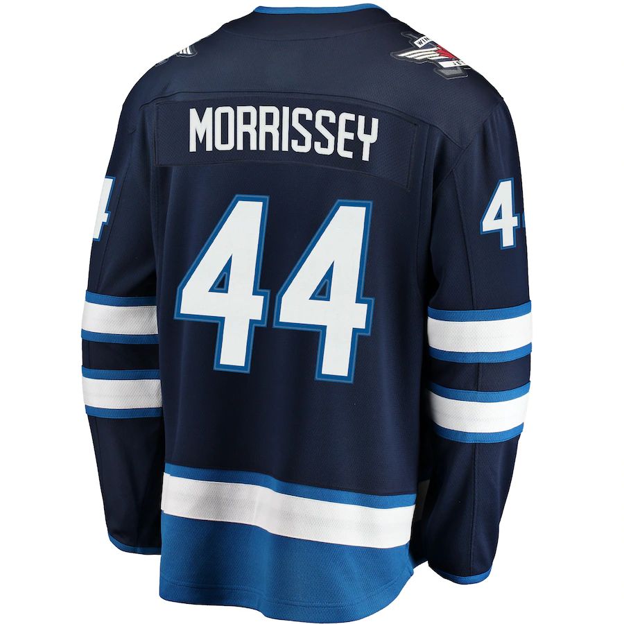 W.Jets #44 Josh Morrissey Fanatics Branded Breakaway Replica Jersey  Navy Stitched American Hockey Jerseys - Main View