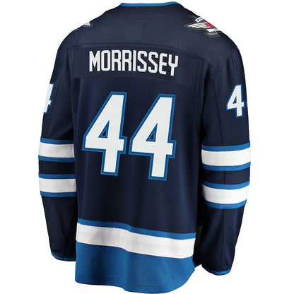 W.Jets #44 Josh Morrissey Fanatics Branded Breakaway Replica Jersey  Navy Stitched American Hockey Jerseys - Main View