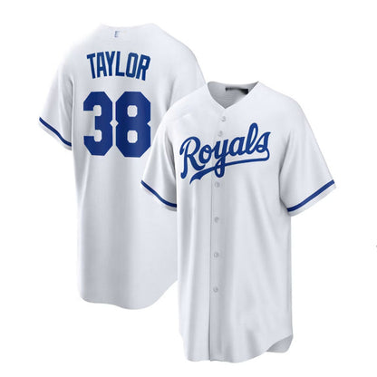 Kansas City Royals #38 Josh Taylor Home Replica Player Jersey - White Baseball Jerseys - Main View