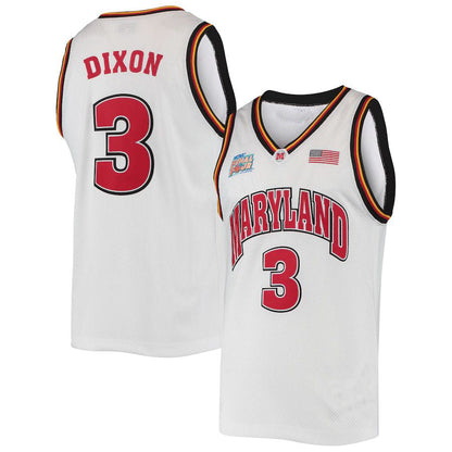 M.Terrapins #3 Juan Dixon  Original Retro Brand 2002  Basketball Tournament March Madness Final Four Commemorative Classic Jersey White Stitched American College Jerseys - Main View