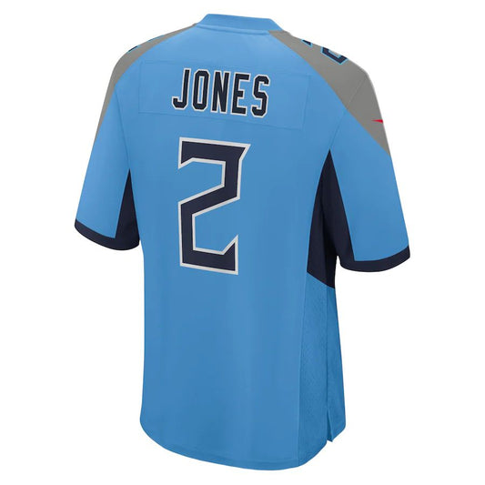 T.Titans #2 Julio Jones Game Jersey Light Blue Stitched American Football Jerseys - Main View