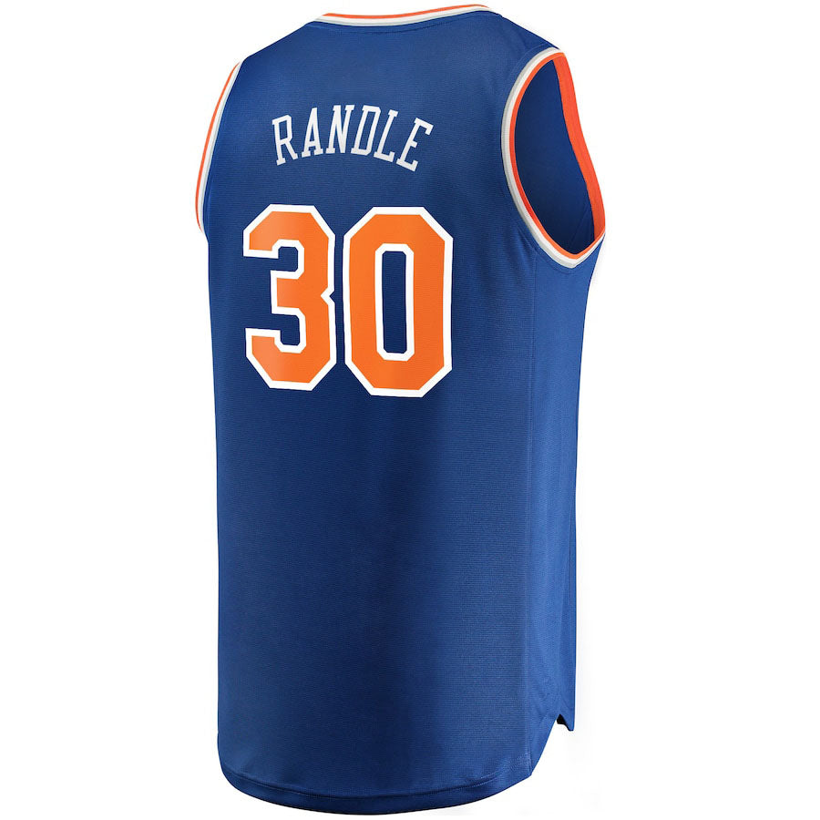 NY.Knicks #30 Julius Randle Fanatics Branded 2020-21 Fast Break Replica Jersey  Icon Edition  Blue Stitched American Basketball Jersey - Main View