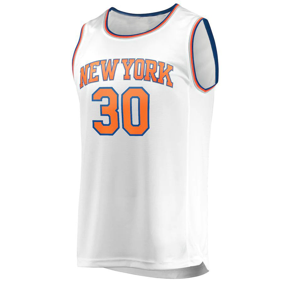 NY.Knicks #30 Julius Randle Fanatics Branded 2020-21 Fast Break Replica Player Jersey Association Edition White Stitched American Basketball Jersey - Main View