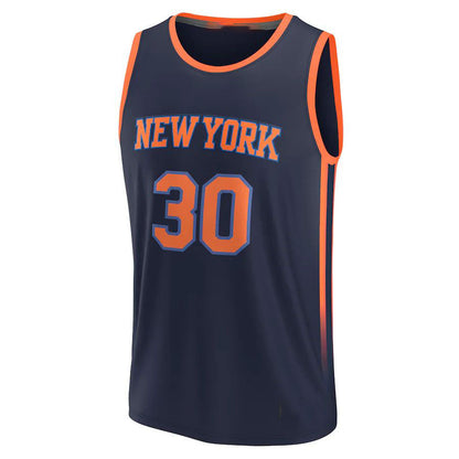 NY.Knicks #30 Julius Randle Fanatics Branded 2022-23 Fast Break Replica Jersey Statement Edition Navy Stitched American Basketball Jersey - Main View