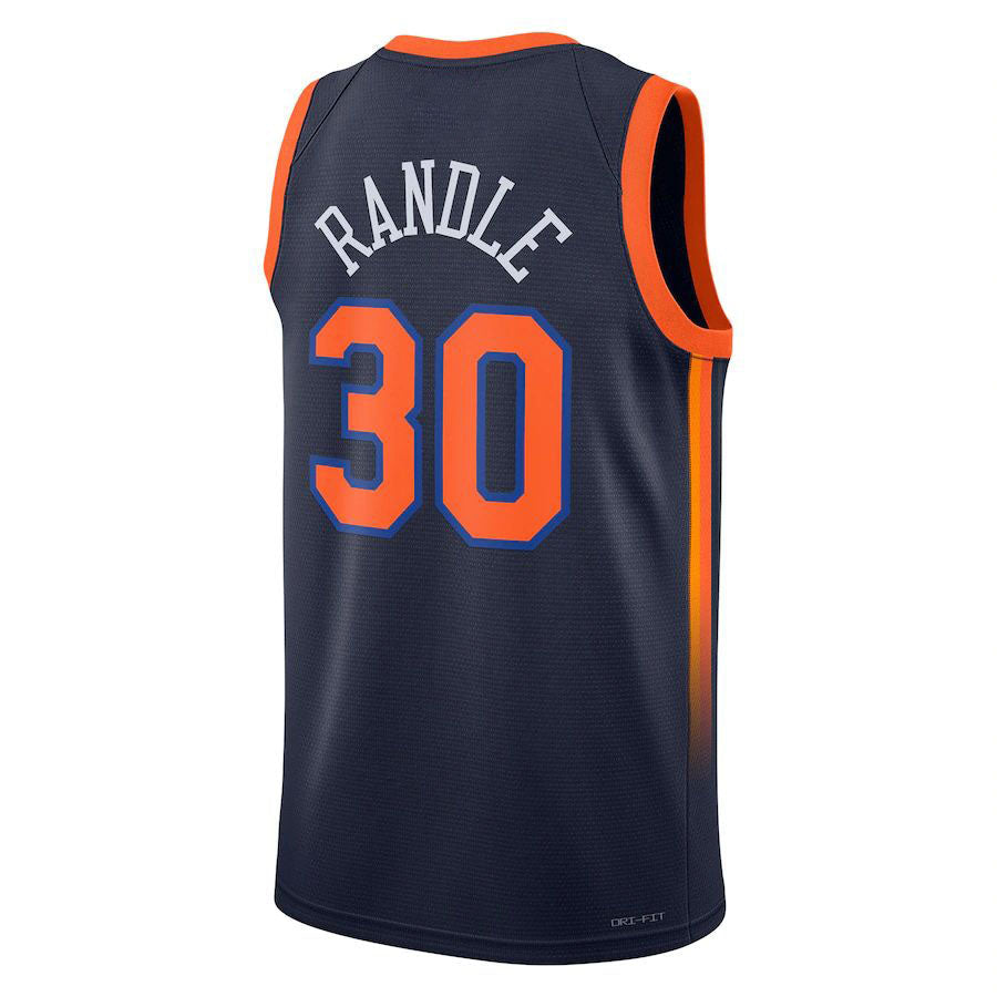 NY.Knicks #30 Julius Randle Jordan Brand 2022-23 Statement Edition Swingman Jersey Navy Stitched American Basketball Jersey - Main View