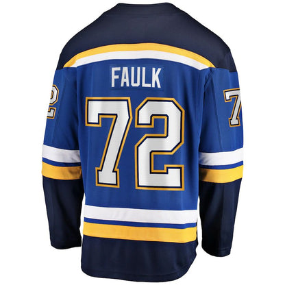 St.L.Blues #72 Justin Faulk Fanatics Branded Home Breakaway Player Jersey Blue Stitched American Hockey Jerseys - Main View