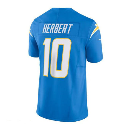 LA.Chargers #10 Justin Herbert Vapor F.U.S.E. Limited Jersey - Powder Blue Stitched American Football Jerseys - Main View