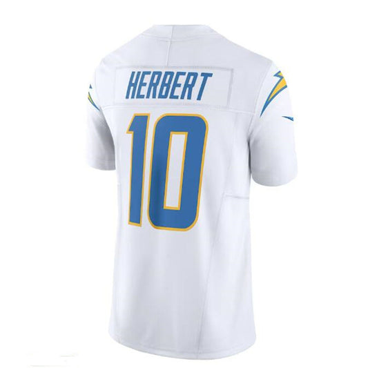 LA.Chargers #10 Justin Herbert Vapor F.U.S.E. Limited Jersey - White Stitched American Football Jerseys - Main View