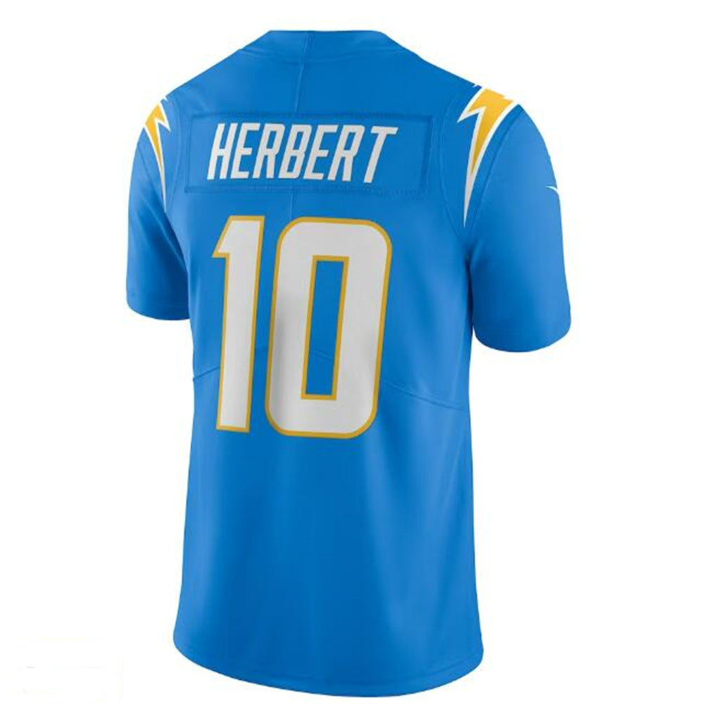 LA.Chargers #10 Justin Herbert Vapor Limited Jersey - Powder Blue Stitched American Football Jerseys - Main View