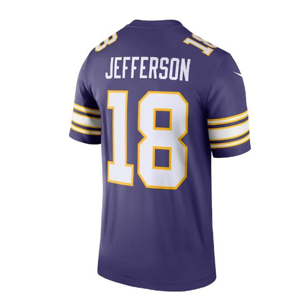 MN.Vikings #18 Justin Jefferson Classic Legend Player Jersey - Purple Stitched American Football Jerseys - Main View