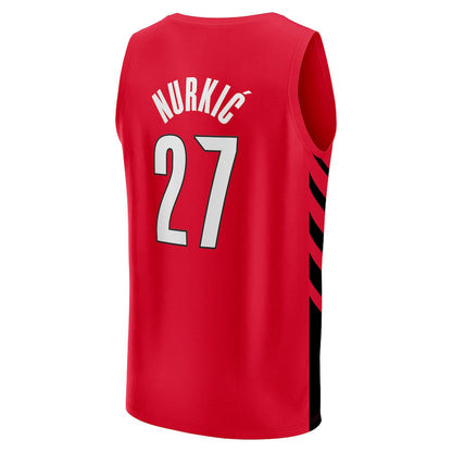P.Trail Blazers #27 Jusuf Nurkic Fanatics Branded 2022-23 Fast Break Jersey Red Statement Edition Stitched American Basketball Jersey - Main View