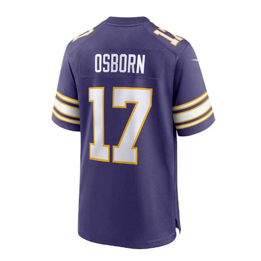 MN.Vikings #17 K.J. Osborn Classic Player Game Jersey - Purple Stitched American Football Jerseys - Main View