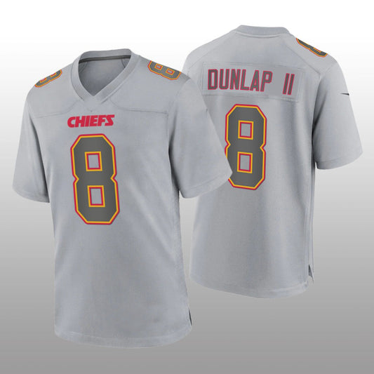 KC.Chiefs #8 Carlos Dunlap II Gray Atmosphere Game Jersey Stitched American Football Jerseys - Main View