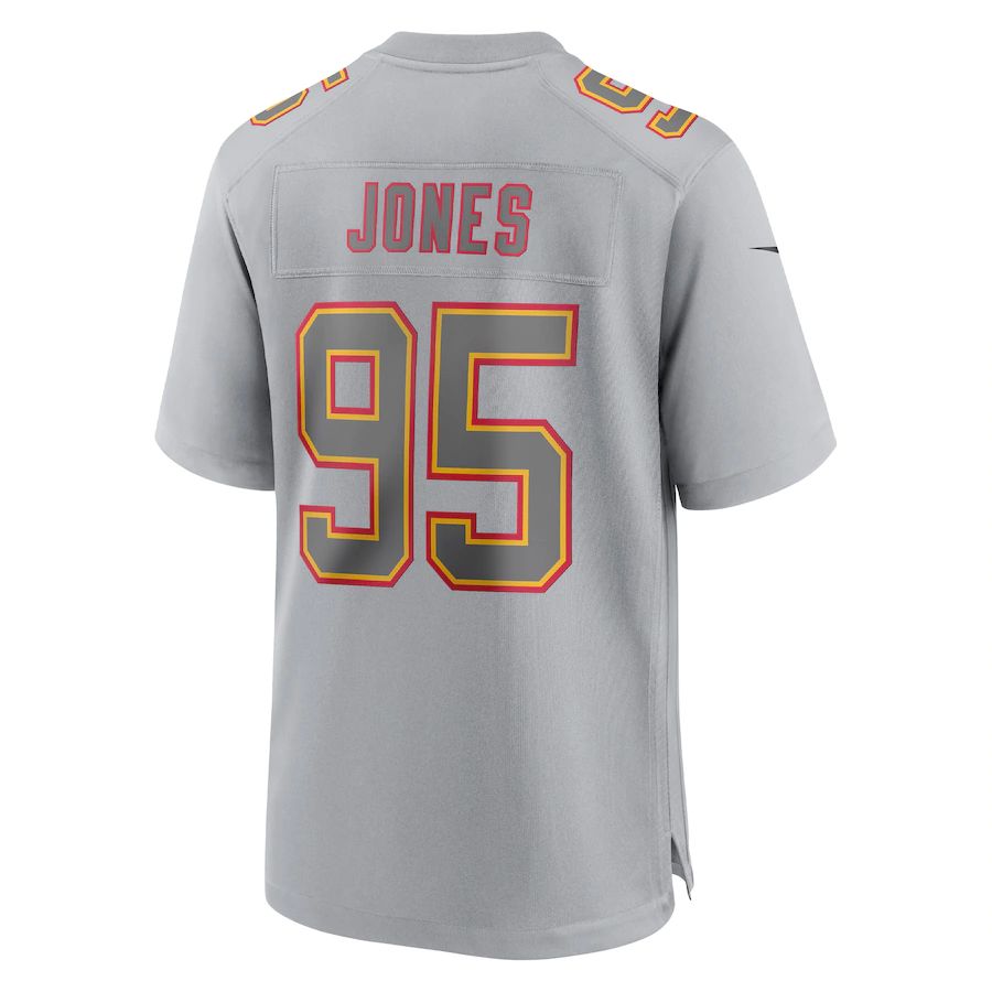 KC.Chiefs #95 Chris Jones Gray Atmosphere Fashion Game Jersey Stitched American Football Jerseys view 2