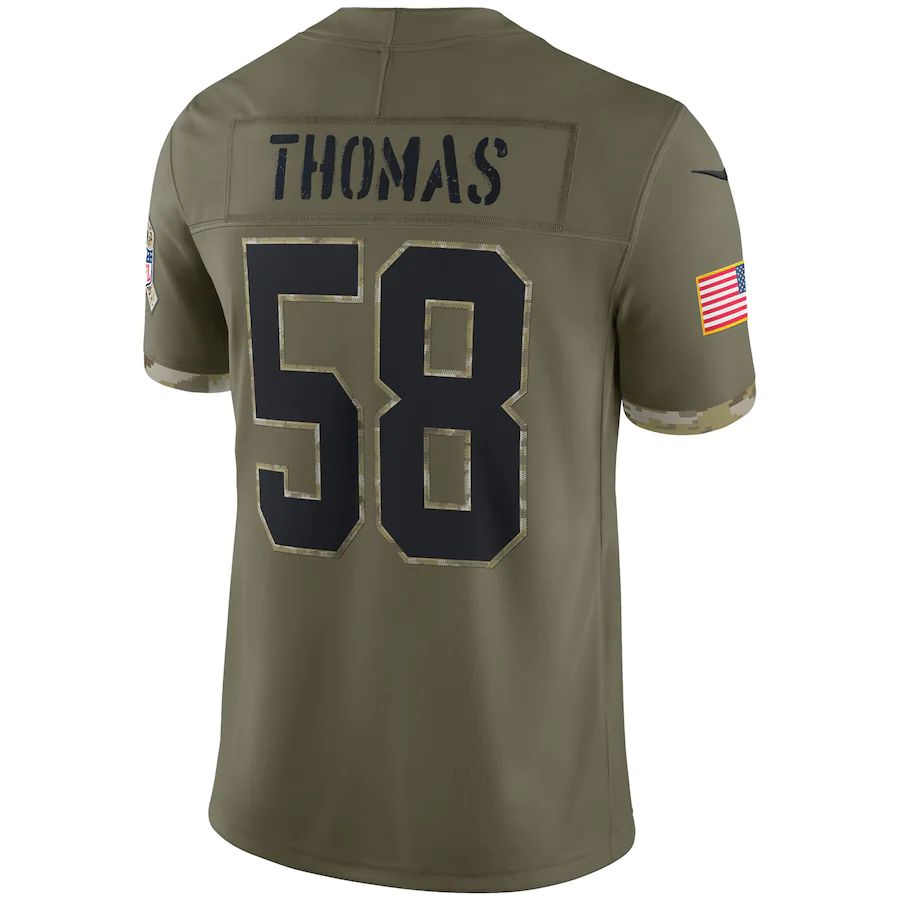 KC.Chiefs #58 Derrick Thomas Olive 2022 Salute To Service Retired Player Limited Jersey Stitched American Football Jerseys - Main View