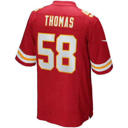 KC.Chiefs #58 Derrick Thomas Red Game Retired Player Jersey Stitched American Football Jerseys - Main View