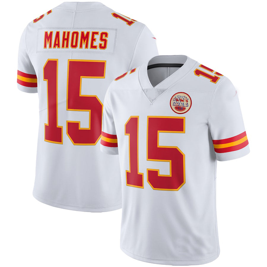 KC.Chiefs #15 Patrick Mahomes White Vapor Limited Jersey Stitched American Football Jerseys - Main View