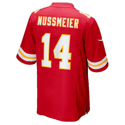 KC.Chiefs #14 Garrett Nussmeier Red Game Stitched American Football Jerseys - Main View