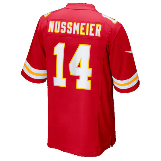 KC.Chiefs #14 Garrett Nussmeier Red Game Stitched American Football Jerseys - Main View