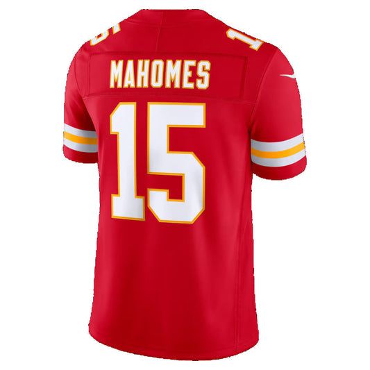 KC.Chiefs #15 Patrick Mahomes Red Team Vapor F.U.S.E. Stitched Limited Football Jersey - Main View